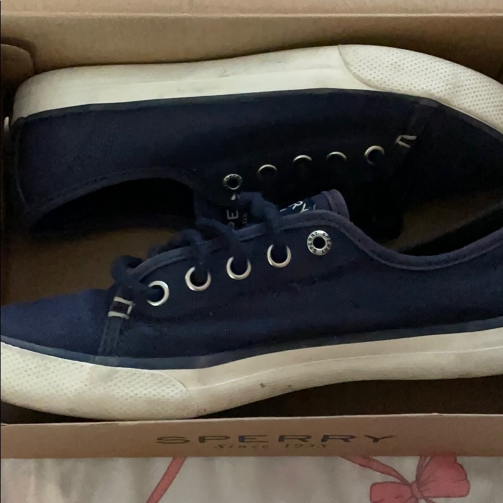 Navy blue sperry’s